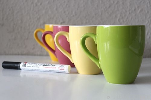 Tassen in tollen Farben …