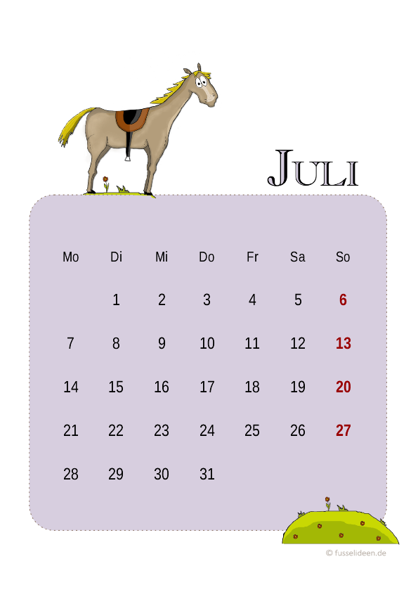 „da steht ein Pferd …“ – Juli